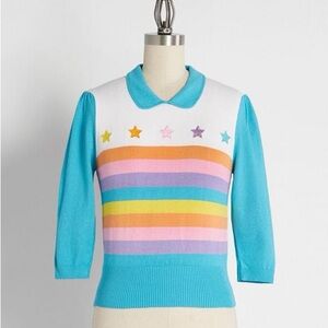 Collectif Rigel Rainbow Star 60's Truitje Top US Size
XL/